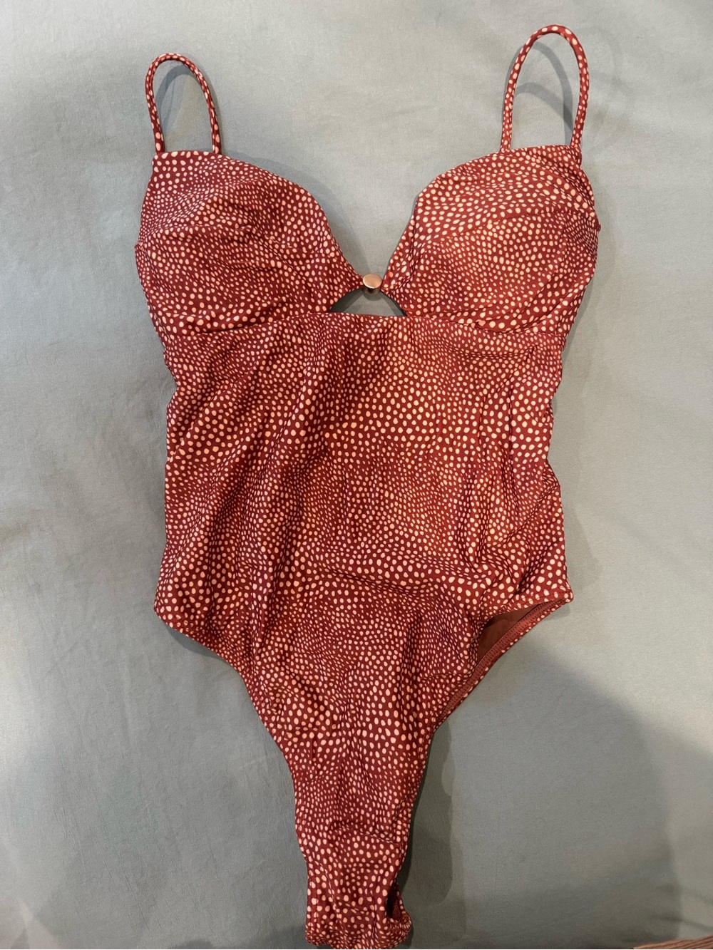 Women’s One-Piece Swimsuit in Red Dot Print